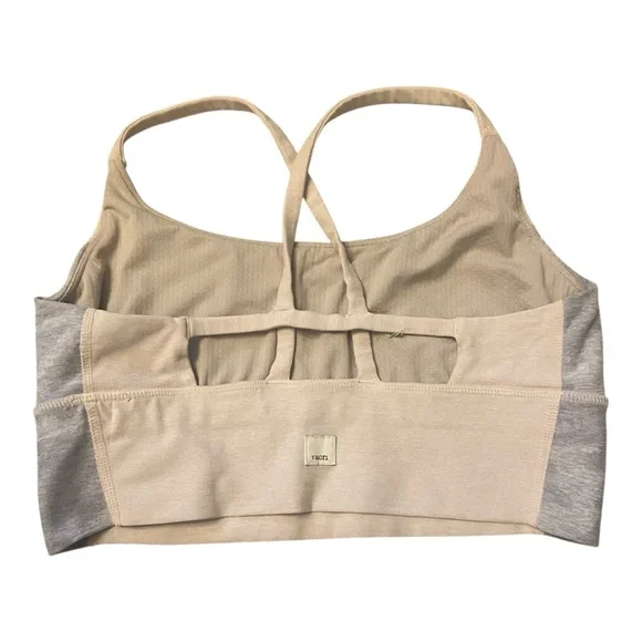 Vuori Aspire Elevation Bra Tank Dune Heather Women’s Size M Workout Shorts - Picture 3 of 5